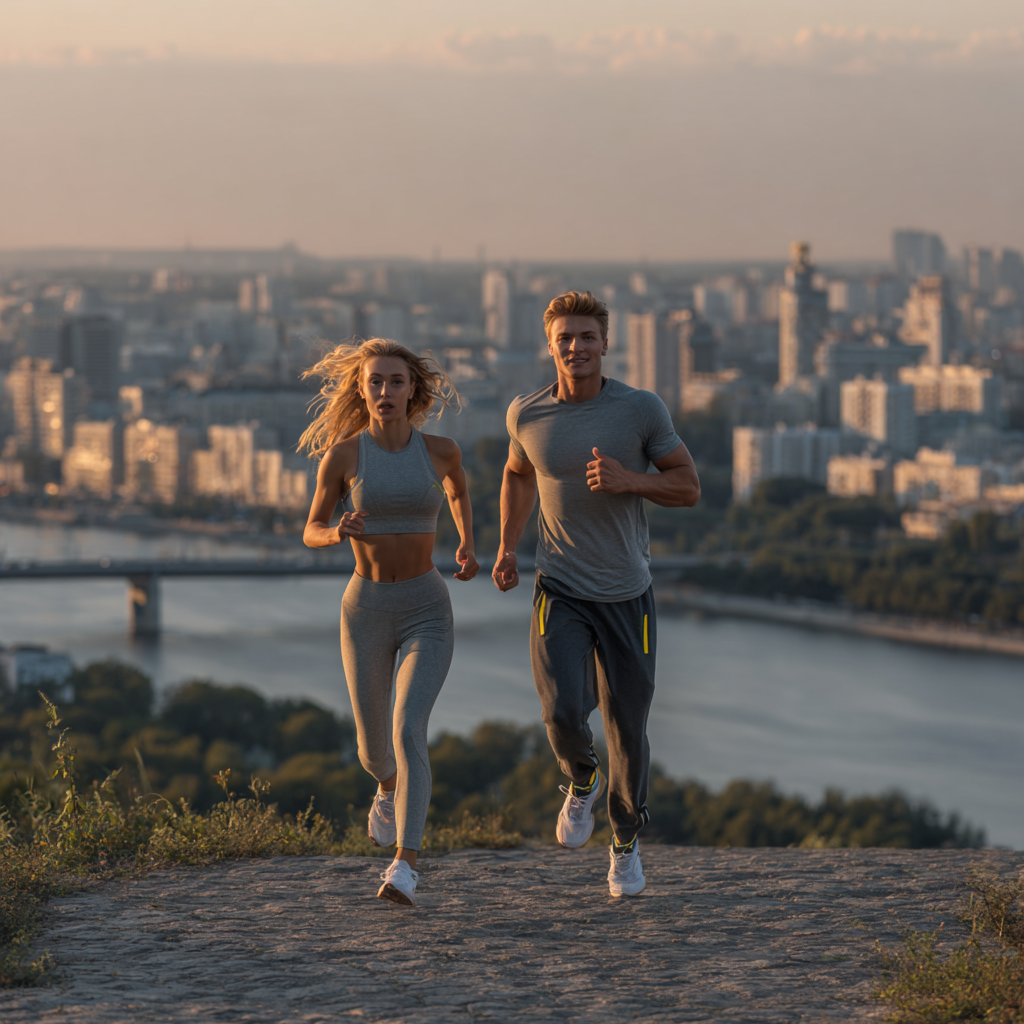 Oseba meditatira na sončnem jutru sredi narave – simbol energije in ravnovesja